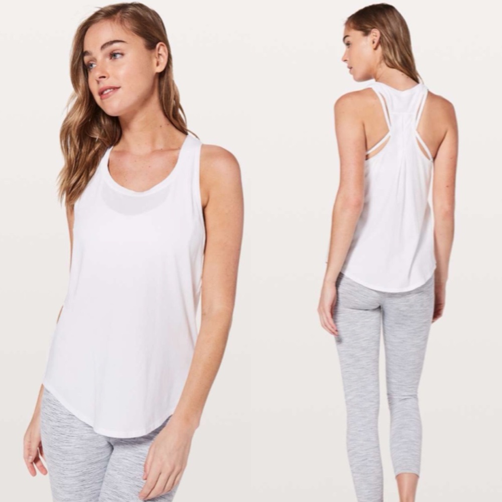 Lululemon Love Tank *Pleated White SZ 10